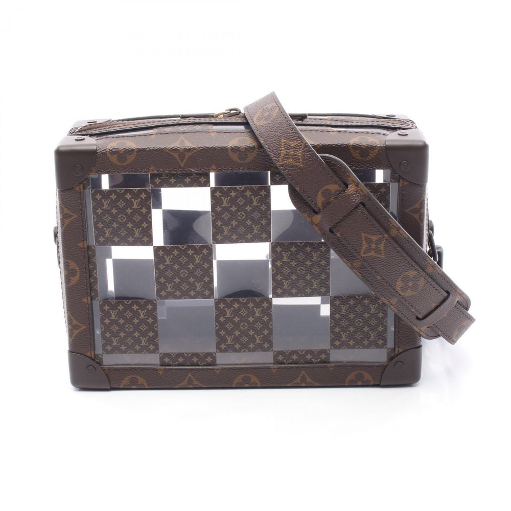 Good Louis Vuitton Slim Soft Trunk Brown Shoulder Bag M20871